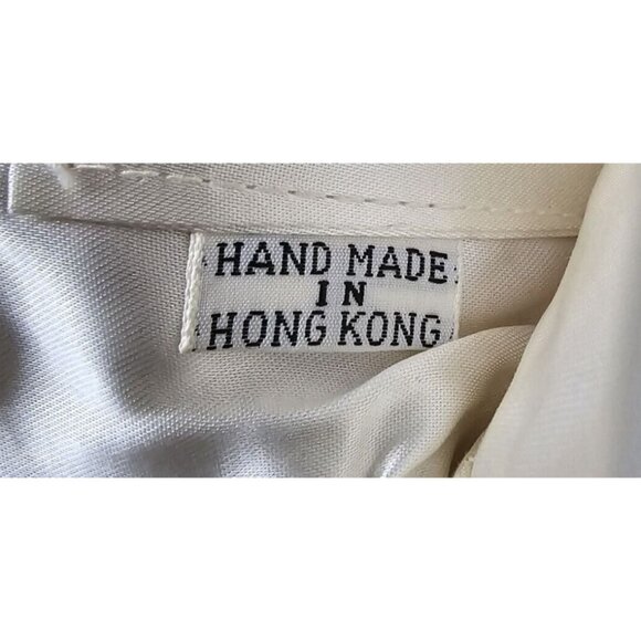 Beaded Clutch Purse Evening Bag Hand Made in Hong Kong MCM Sequin Ivory 7"x4.5" - Picture 7 of 9